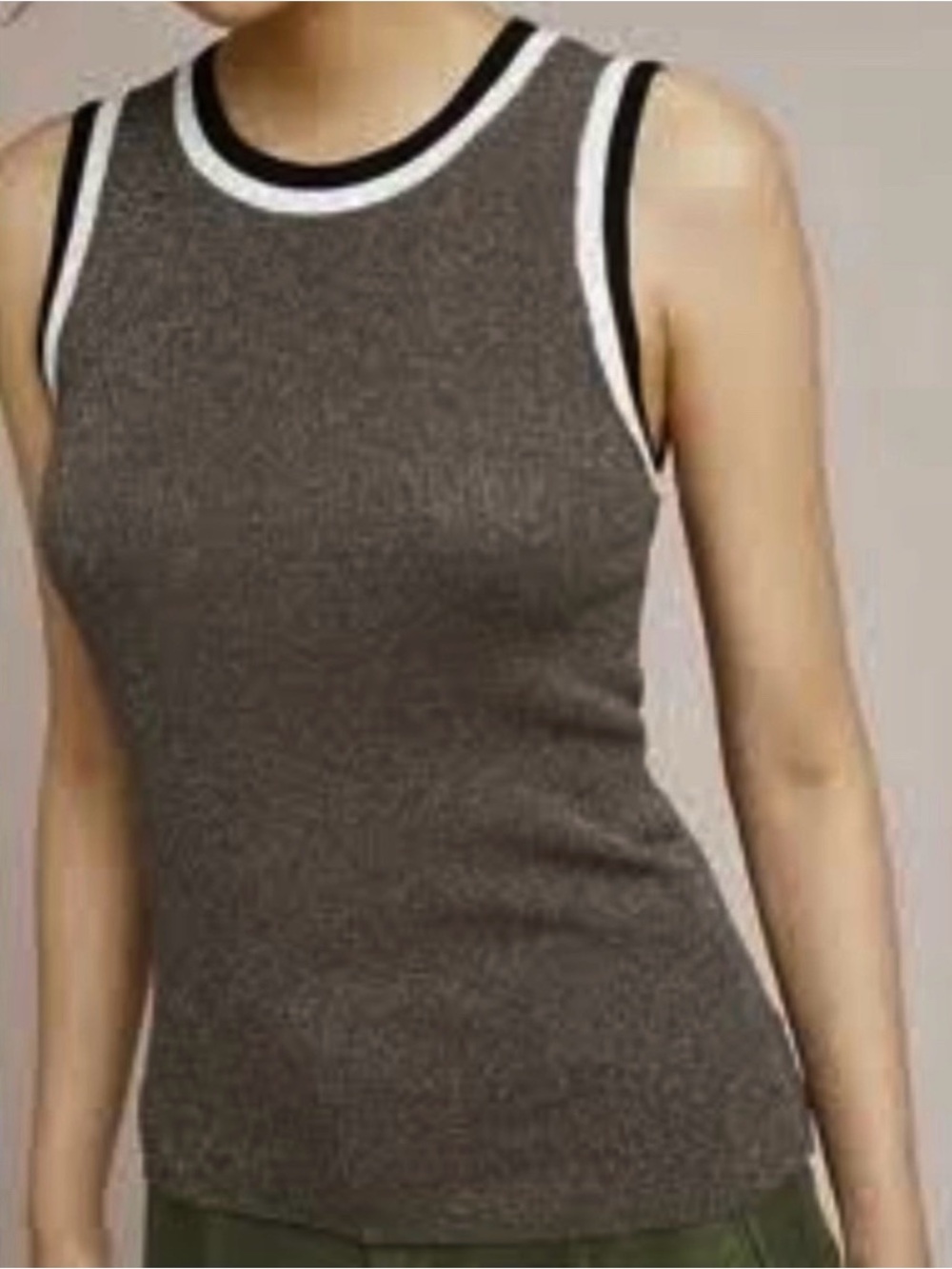 Anthropologie Moth Valeria Shine Sparkle Metallic Knit Tank Top Size XS NWT!